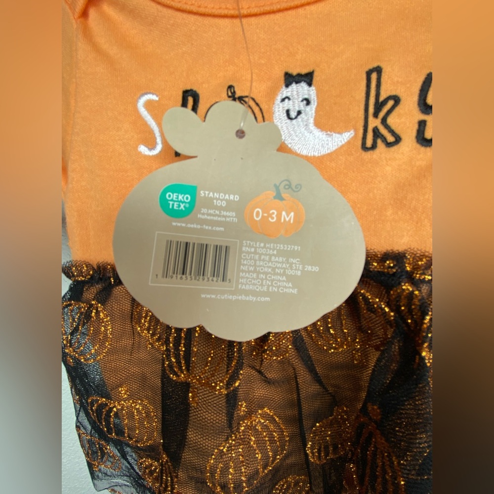 Chick Pea 2Pc  Set 0-3 Month girl Halloween Outfit - Picture 9 of 9